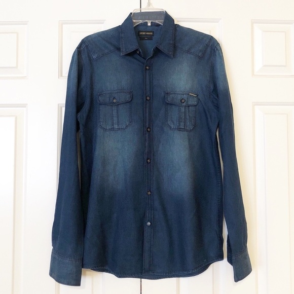 Anthony Morato Other - Like New Anthony Morato chambray shirt. Small slim